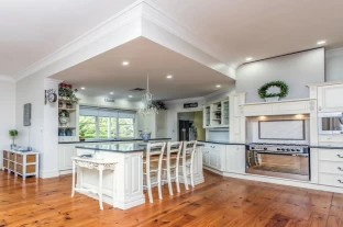 Hand Painted Custom made Kitchens in the French Provincial Style manufactured by Adelaide’s Compass KItchens