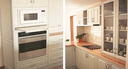 Built in Microwave Stealth Shelf by Compass Kitchens