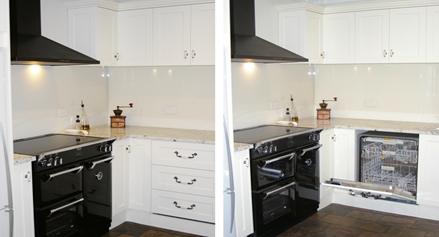 Hidden Fully Integrated Miele Dishwashers designed by Compass Kitchens