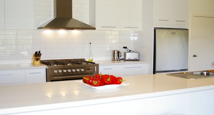 Invisible Joins in Caesarstone Island Benches by Compass Kitchens