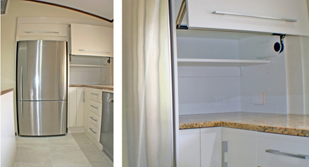 Aventos motorised Lift-up Appliance storage