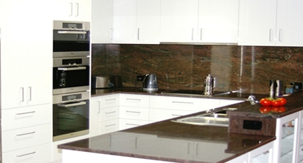 High Gloss Quality Two Pack Finish for kitchen doors and panels. Adelaide Kitchens Manufacturer Compass Kitchens