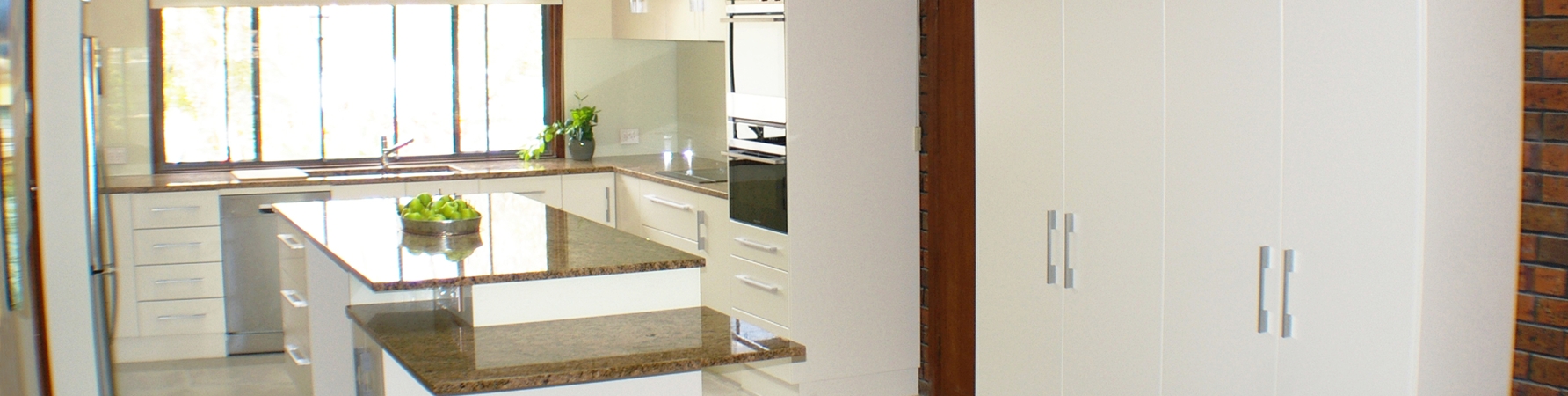 Modernist Style Kitchen Renovation with Satin Two-Pack and Granite Benchtops by Compass Kitchens of Adelaide
