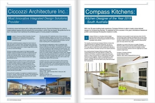 2019 South Australian Kitchen Designer of the year, Compass Kitchens of Adelaide