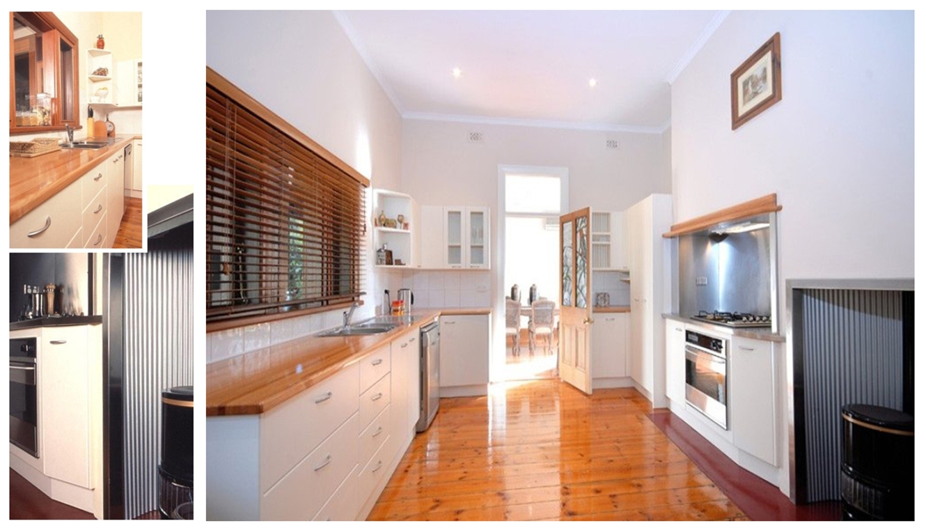 Kitchen Thermolaminated Doors, Tasi Oak & Stainless Steel Tops by Compass Kitchens of Adelaide